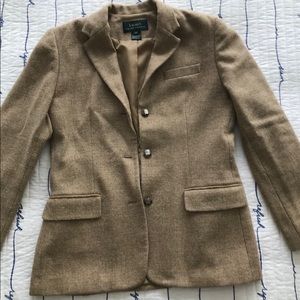 RALPH LAUREN Camel Blazer Size 10 great used cond.